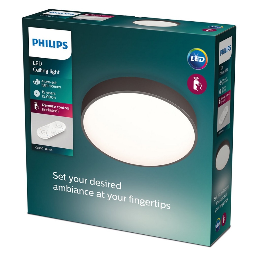 Philips - Dimmbar LED-taklampa, 28 W, 230 V, med fjärrkontroll