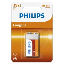 Philips 6F22L1B/10 - Zinkklorid Batteri 6F22 LONGLIFE 9V 150mAh