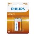 Philips 6F22L1B/10 - Zinkkloridbatteri 6F22 LONGLIFE 9V 150mAh