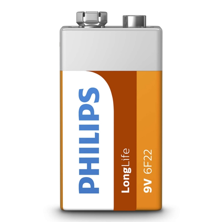 Philips 6F22L1B/10 - Zinkkloridbatteri 6F22 LONGLIFE 9V 150mAh
