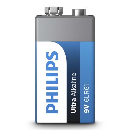 Philips 6LR61E1B/10 - Alkaliska batterier 6LR61 ULTRA ALKALINE 9V 600mAh