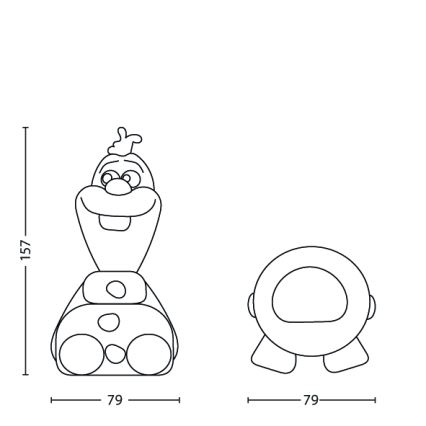 Philips 71768/08/16 - Barn LED-lampa DISNEY FROZEN 1xLED/0,3W/3V