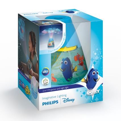 Philips 71769/90/16 - LED Barn projektor DISNEY DORY LED/0,1W/3xAAA