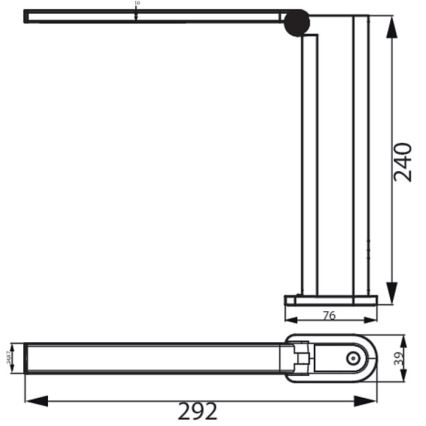 Philips - LED dimbar touchbordslampa AMBER LED/5W/5V svart