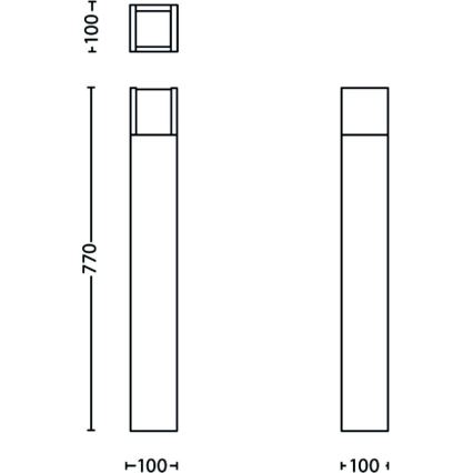 Philips - LED Utomhuslampa LED/3,8W/230V 77 cm 3000K IP44