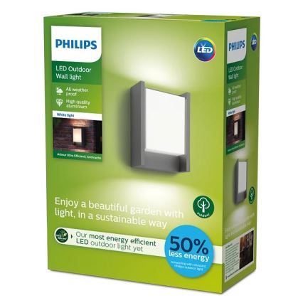 Philips - LED Utomhus Vägglampa LED/3,8W/230V 3000K IP44