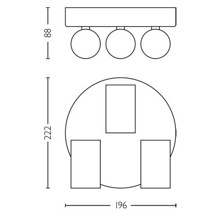 Philips - Badrumsspotlight IDRIS 3xGU10/5W/230V IP44 svart