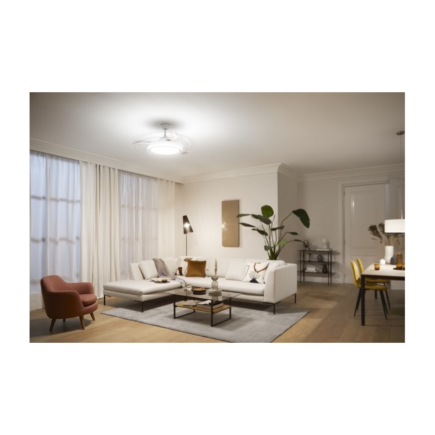 Philips - LED Takfläkt LED/35W/230V 5500/4000/2700K vit + fjärrkontroll