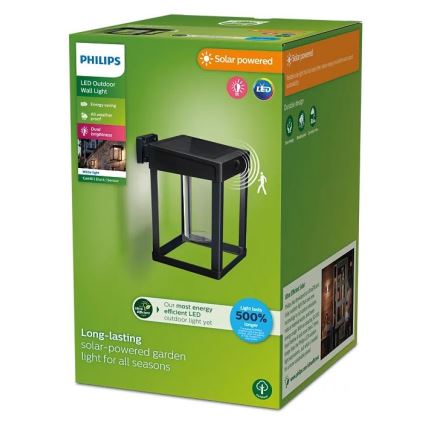 Philips - LED solcellsvägglampa med rörelse- och skymningssensor CAMILL LED/1,4W/3,7V 2000 mAh IP44