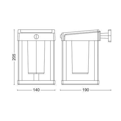 Philips - LED solcellsvägglampa med rörelse- och skymningssensor CAMILL LED/1,4W/3,7V 2000 mAh IP44