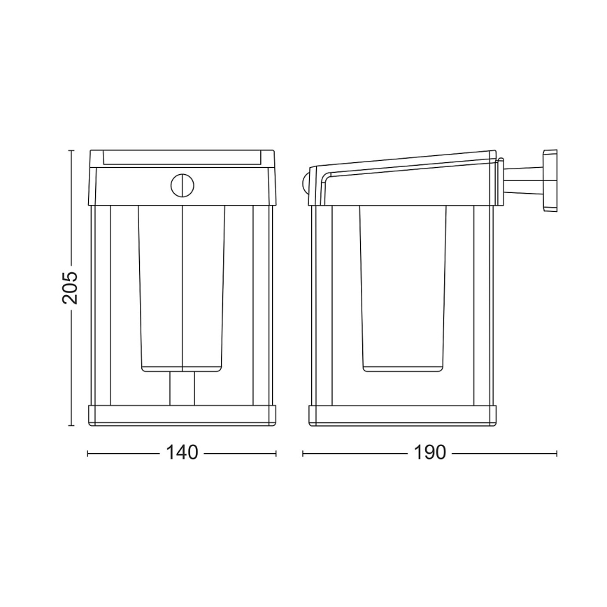 Philips - LED solcellsvägglampa med rörelse- och skymningssensor CAMILL LED/1,4W/3,7V 2000 mAh IP44