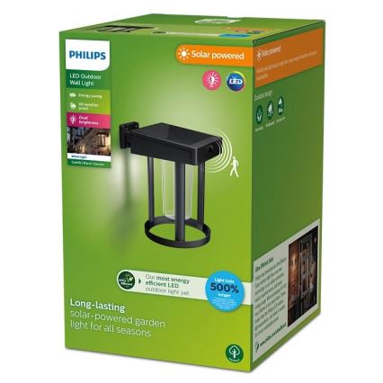 Philips - LED solcellsvägglampa med rörelse- och skymningssensor CAMILL LED/1,4W/3,7V 2000 mAh IP44