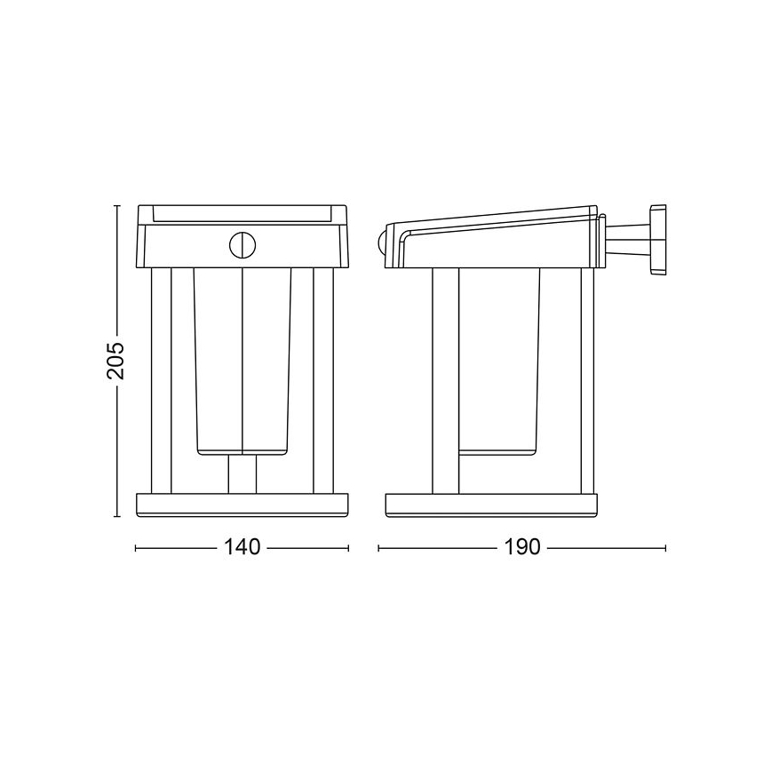 Philips - LED solcellsvägglampa med rörelse- och skymningssensor CAMILL LED/1,4W/3,7V 2000 mAh IP44