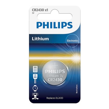 Philips CR2430/00B - Litiumknappcell CR2430 MINICELLS 3V 300mAh