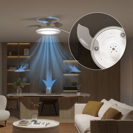 Philips - Dimbar LED-taklampa med fläkt BLISS LED/35W/230V vit + fjärrkontroll