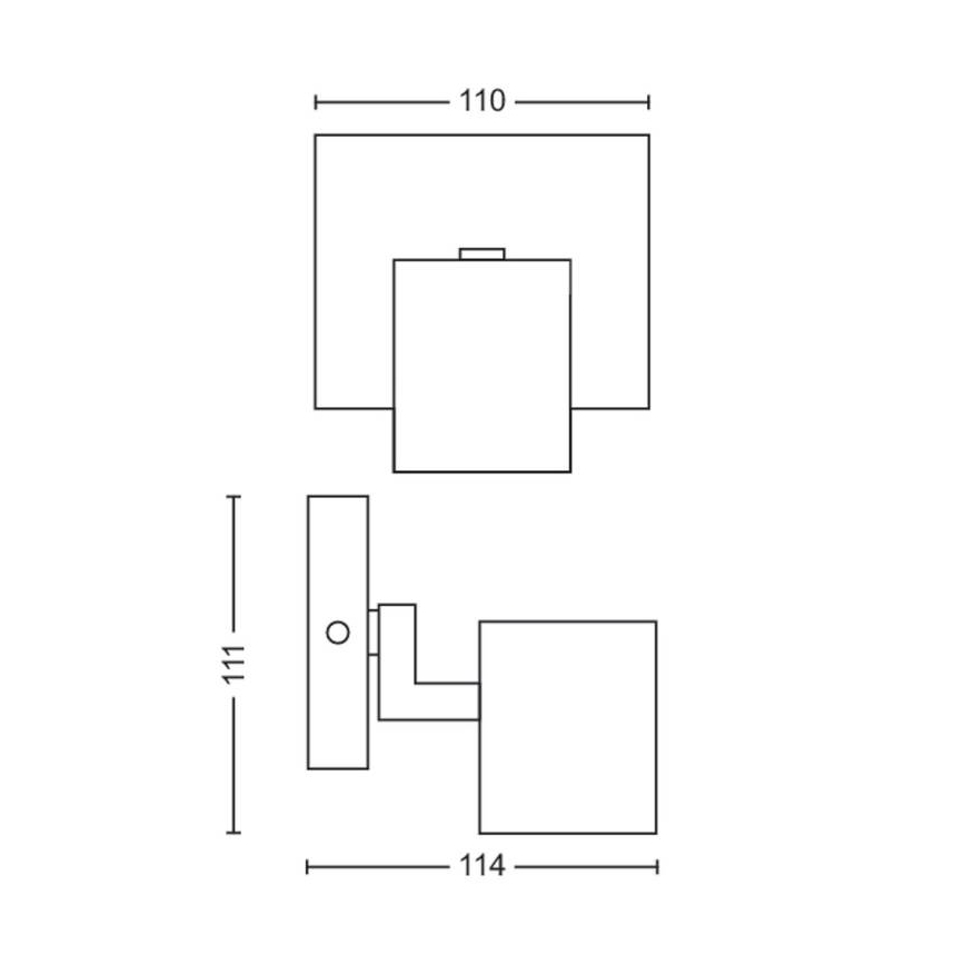 Philips - RUNNER LED RGBW dimbar spotlampa 1xGU10/6,5W/230V 2700-6500K matt krom
