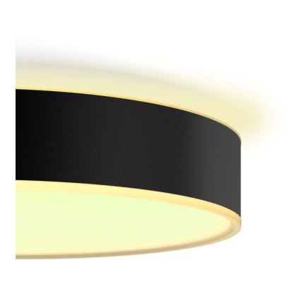 Philips - LED-dimbar takarmatur Hue LED/33,5W/230V 2200-6500K Ø 425 mm svart + fjärrkontroll