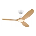 Philips - dimbar LED-takfläkt OLAS LED/24W/230V Ø 132 cm vit/brun + fjärrkontroll