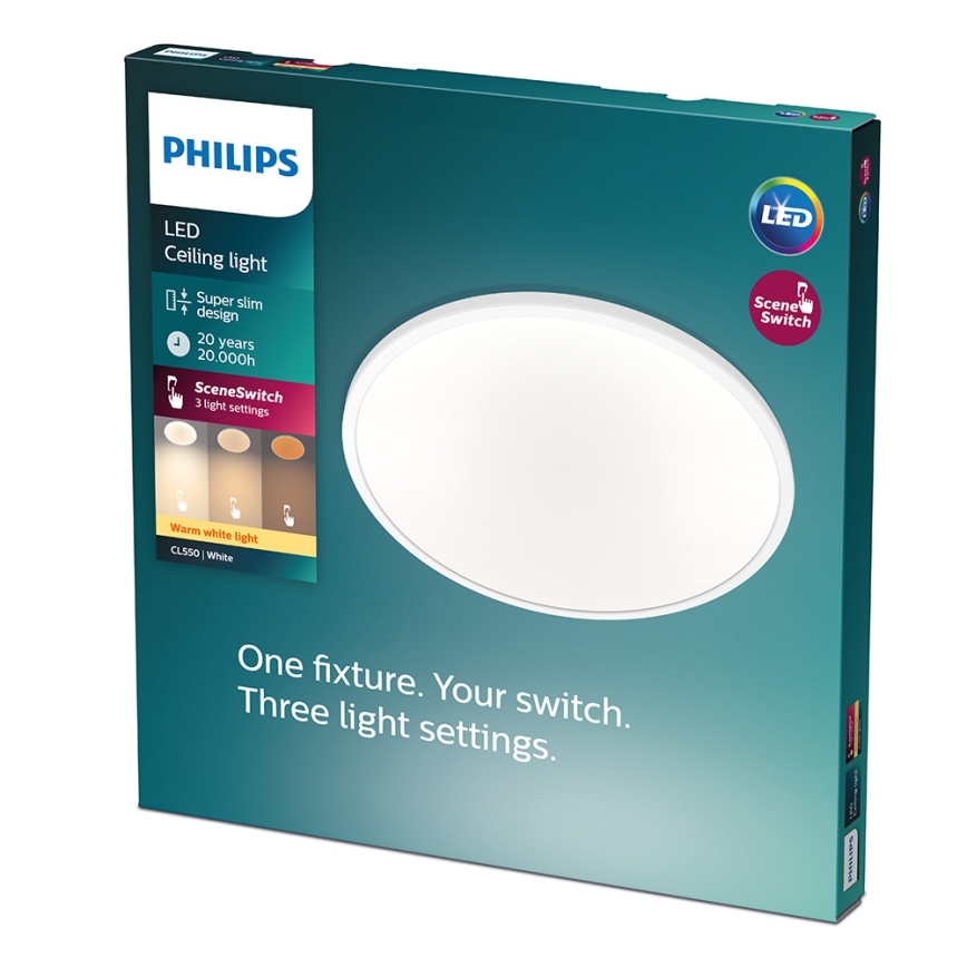 Philips - Dimbar LED-taklampa CLEAR LED/18W/230V 2700K