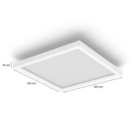 Philips - LED dimbar takarmatur Hue AURELLE LED/19W/230V 2200-6500K 30x30 cm vit