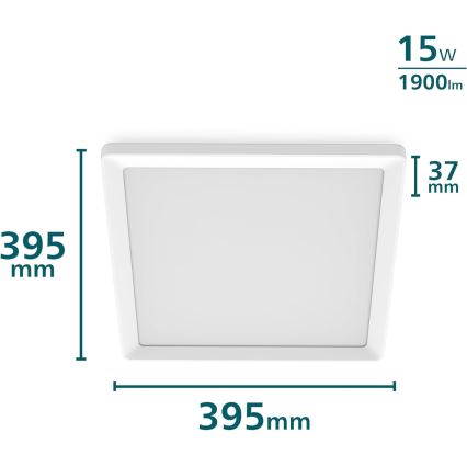 Philips - Dimbar LED-taklampa LED/15W/230V 2700K 39,5x39,5 cm