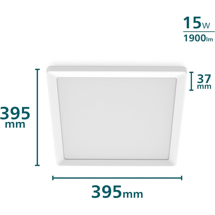 Philips - Dimbar LED-taklampa LED/15W/230V 2700K 39,5x39,5 cm