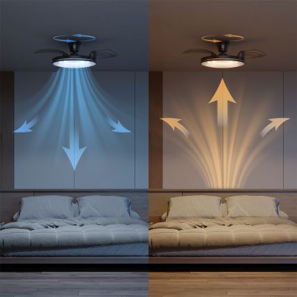 Philips - Dimbar LED-taklampa med fläkt ATLAS LED/35W/230V mattkrom + fjärrkontroll