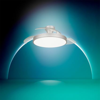 Philips - Dimbar LED-taklampa med fläkt ATLAS LED/35W/230V mattkrom + fjärrkontroll