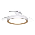 Philips - dimbar LED-taklampa med fläkt BLISS LED/35W/230V guld + fjärrkontroll