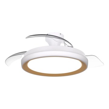 Philips - dimbar LED-taklampa med fläkt BLISS LED/35W/230V guld + fjärrkontroll