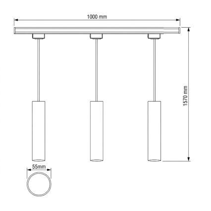 Philips - LED RGBW Dimbar takpendel på kabel i skensystemet EASYLINK HUE 3xGU10/4,7W/230V 2200-6500K 1m vit
