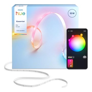 Philips - dimbar RGBW LED-remsa Hue ESSENTIAL White And Color Ambiance 10m LED/27,2W/230V 2200-6500K