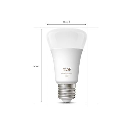 Philips - RGBW dimbar LED-remsa Hue FLUX 3m LED/12W/230V + 2x smart LED-lampa WHITE AND COLOR AMBIANCE E27/8,1W/230V 1000-20000K