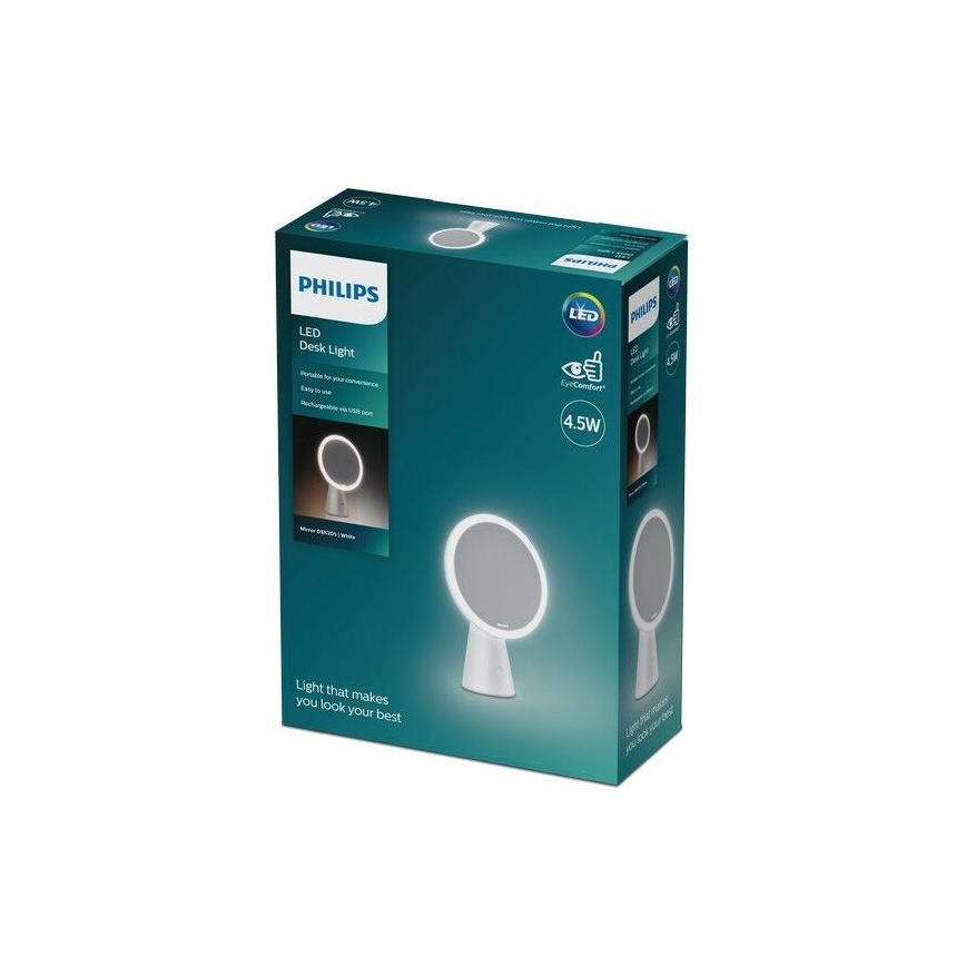 Philips - Dimbart kosmetikspegel med LED-belysning MIRROR LED/4,5W/5V