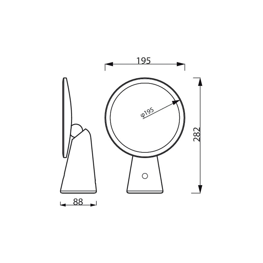 Philips - Dimbart kosmetikspegel med LED-belysning MIRROR LED/4,5W/5V