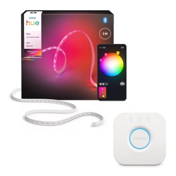 Philips - Dimbart LED RGBW-remsa Hue FLUX 3m LED/29W/230V 2200-6500K + Hue bridge