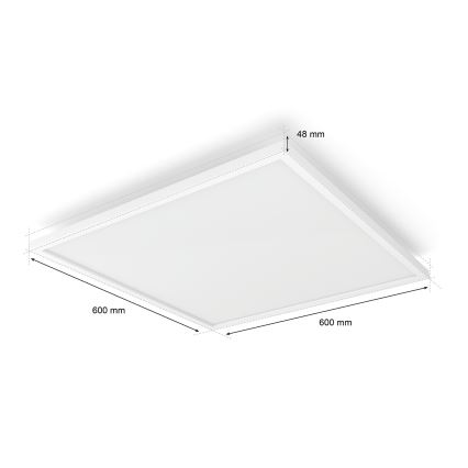 Philips - Hue AURELLE dimmbar LED-takarmatur 39W 230V 2200–6500K 60×60 cm, vit