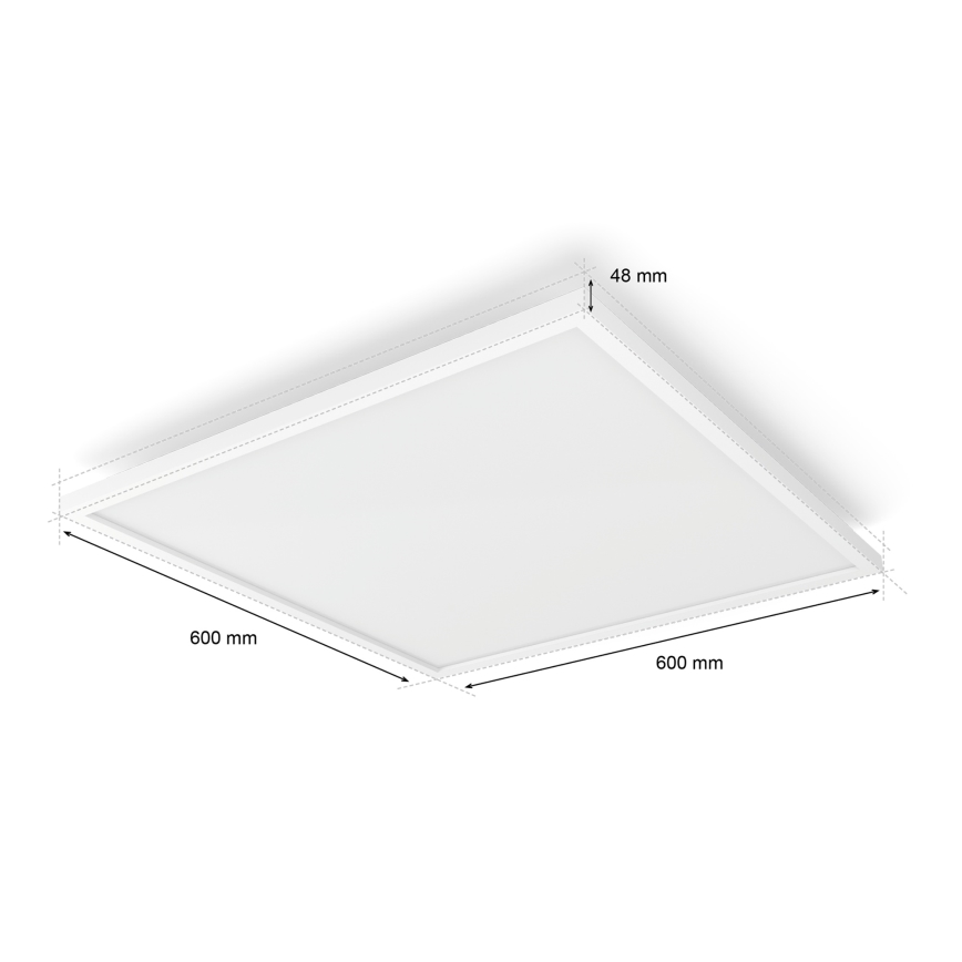 Philips - Hue AURELLE dimmbar LED-takarmatur 39W 230V 2200–6500K 60×60 cm, vit
