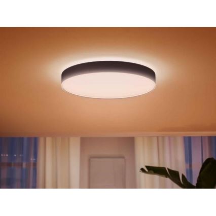 Philips - Dimbar LED-taklampa Hue LED/48W/230V 2200-6500K pr. 551 mm svart + fjärrkontroll