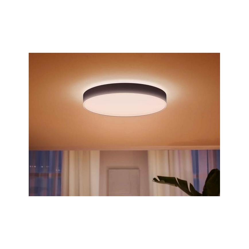 Philips - Dimbar LED-taklampa Hue LED/48W/230V 2200-6500K pr. 551 mm svart + fjärrkontroll