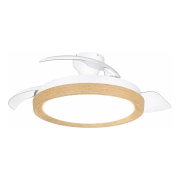 Philips - Dimbart LED-taklampa med fläkt BLISS LED/35W/230V brun + fjärrkontroll