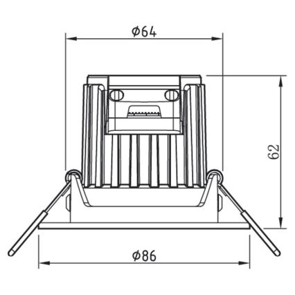 Philips - Dimmbar LED-badrumsarmatur ABROSA LED/9W/230V IP44