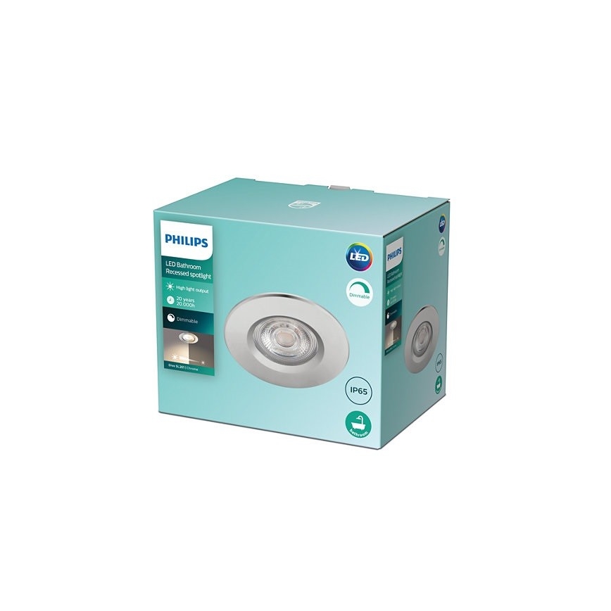 Philips - dimmbar LED-infälld badrumsarmatur DIVE LED/5W/230V IP65
