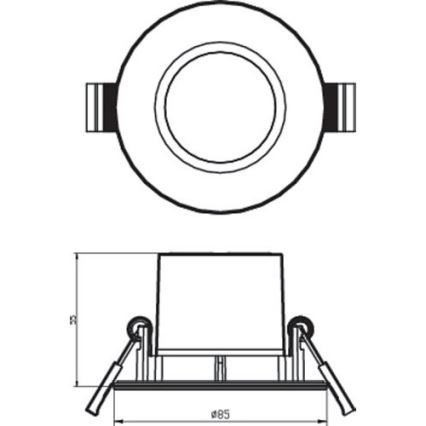 Philips - dimmbar LED-infälld badrumsarmatur DIVE LED/5W/230V IP65