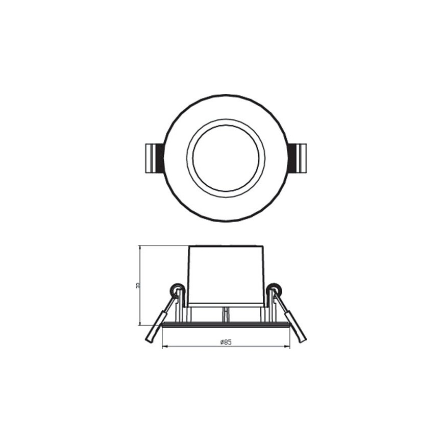 Philips - dimmbar LED-infälld badrumsarmatur DIVE LED/5W/230V IP65