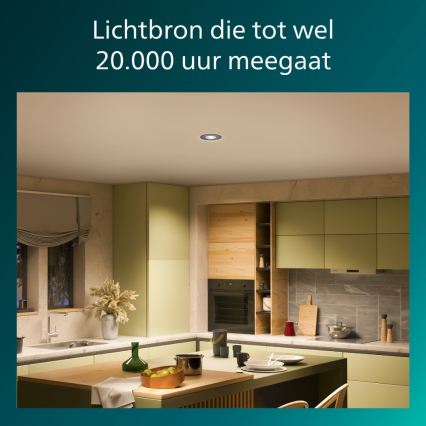 Philips - CILANTRO LED infälld takarmatur, dimbar, LED/5W/230V 2700K, svart