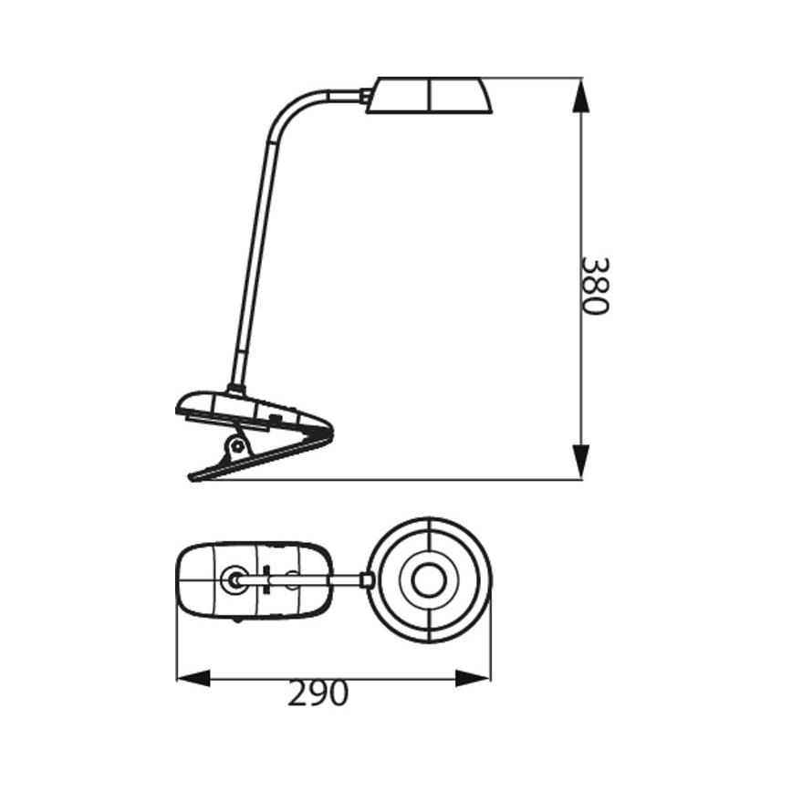 Philips - LED dimbar lampa med klämma DONUTCLIP LED/3W/5V 1200 mAh CRI 90 rosa