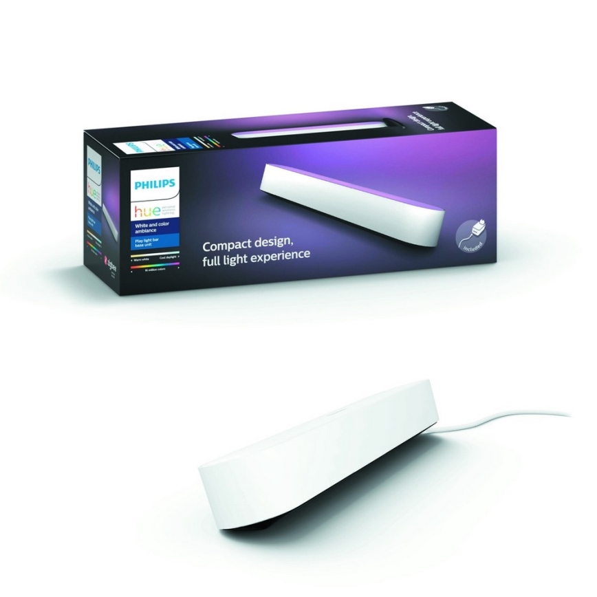 Philips - Utbyggnadssats LED RGB dimbar bordslampa Hue PLAY LED/6W/230V vit