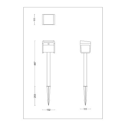 Philips - LED solcellslampa med rörelse- och skymningssensor EZRA LED/1,8W/3,7V 2600 mAh 3000K IP44