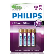 Philips FR03LB4A/10 - 4 st Lithium Batterier AAA LITHIUM ULTRA 1,5V 800mAh